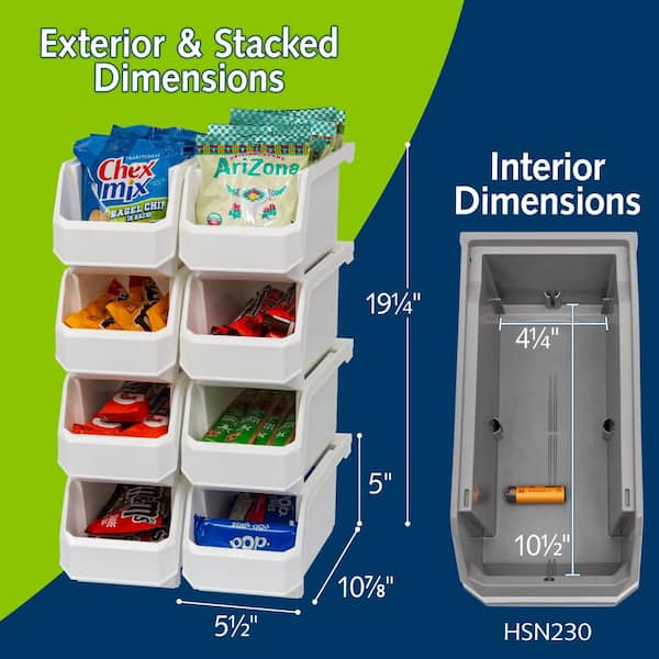 ReadySpace Medium Storage Bins — Eight-Pack