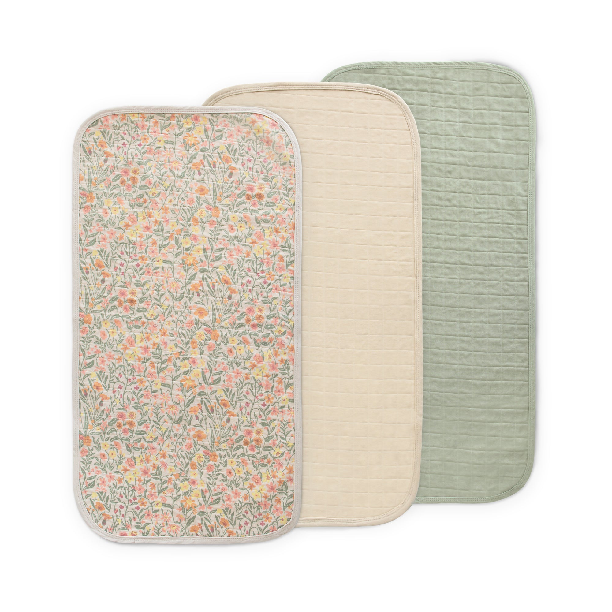 Mushie Changing-Pad Liners — Pastel Blooms